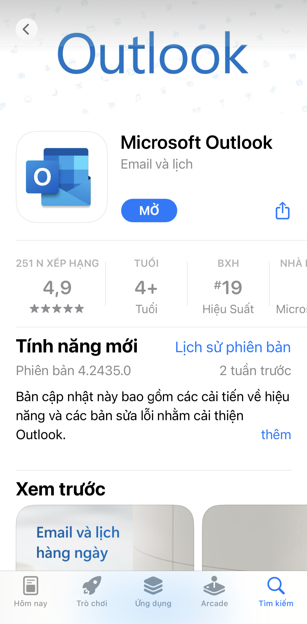 iOS Outlook Setup Step 1