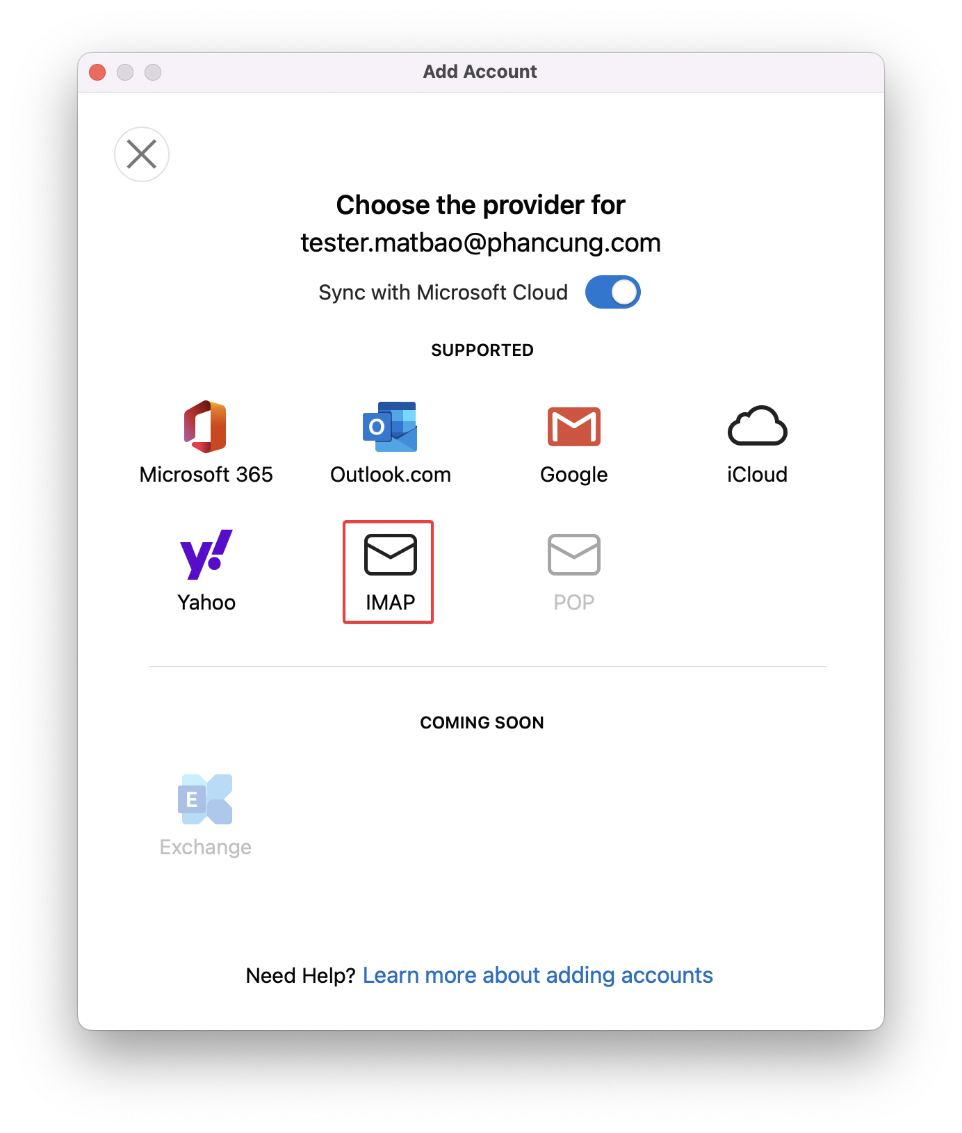 Nhập địa chỉ email